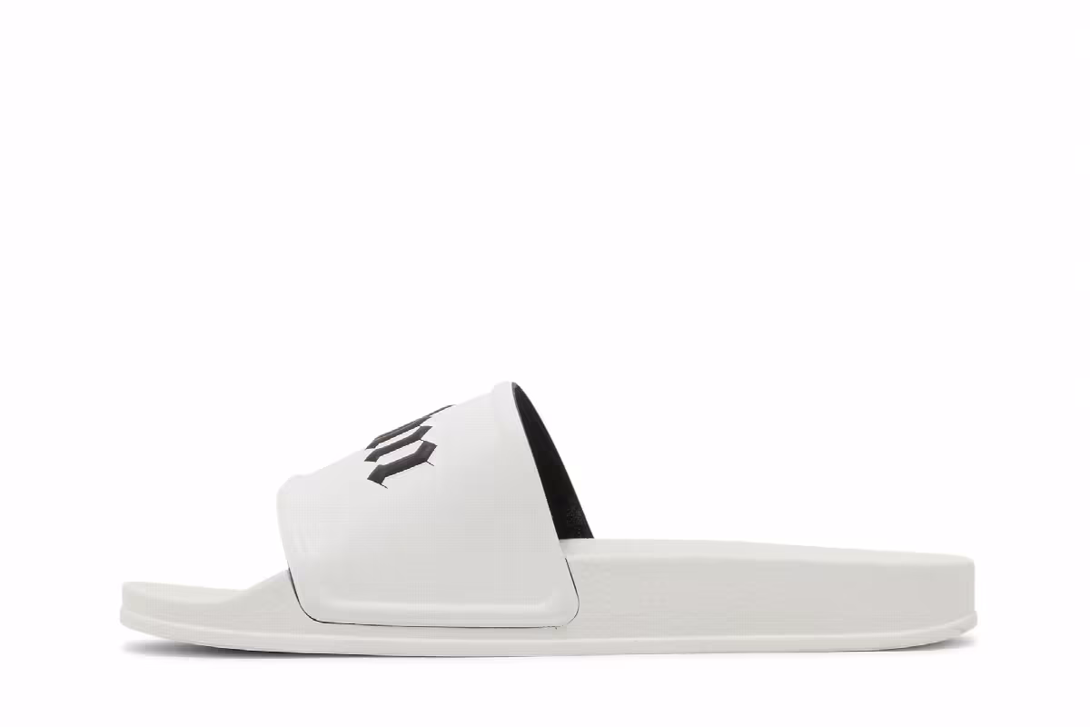 Palm Angels Women's Pool Slider White Black, view 4