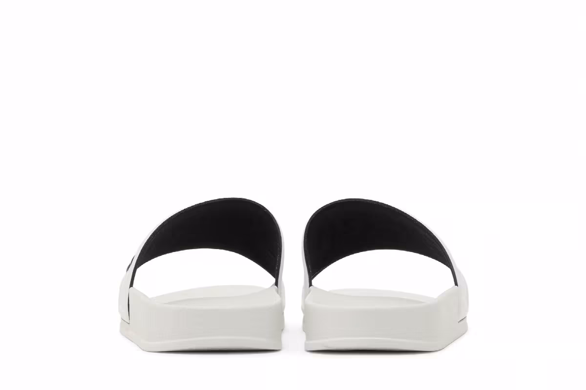 Palm Angels Women's Pool Slider White Black, view 7