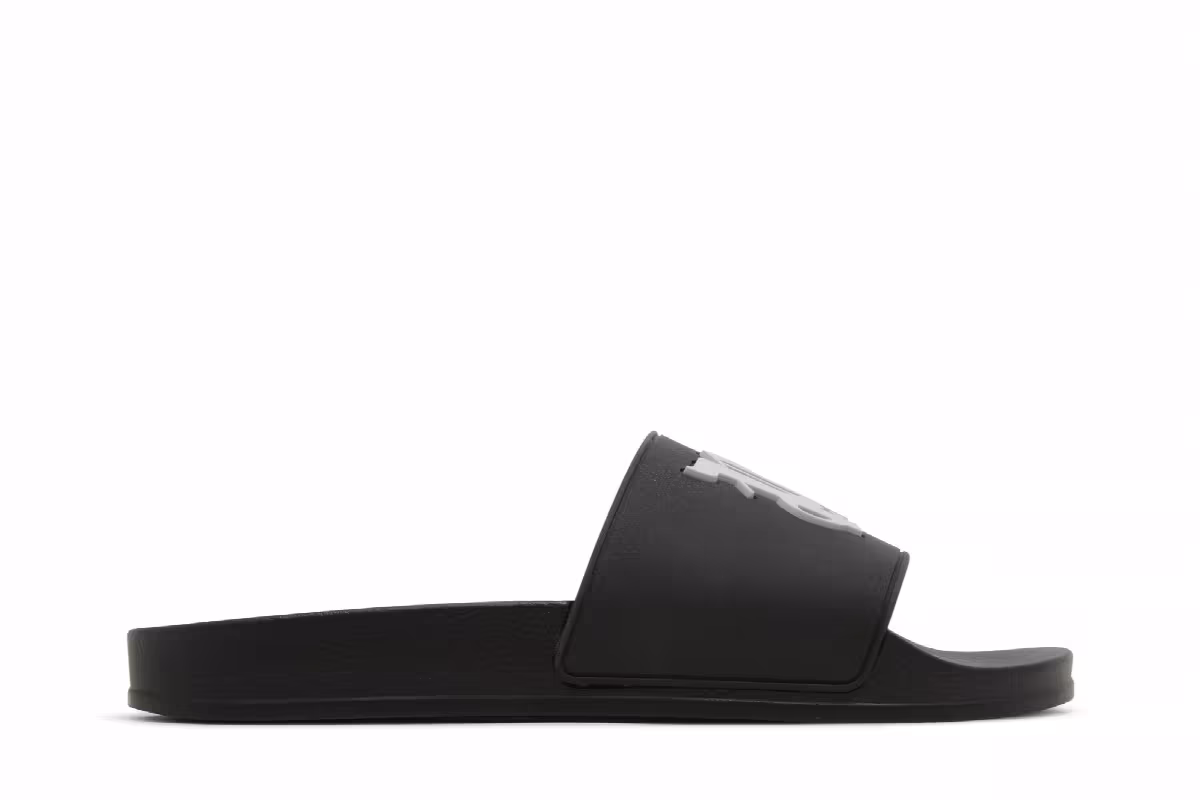 Palm Angels Pool Slider PA Monogram - Black Light Grey, view 2