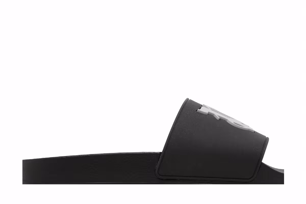 Palm Angels Pool Slider PA Monogram - Black Light Grey, view 3