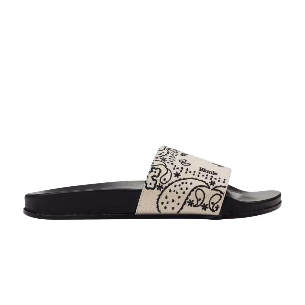 Rhude Pool Slide Cream Paisley