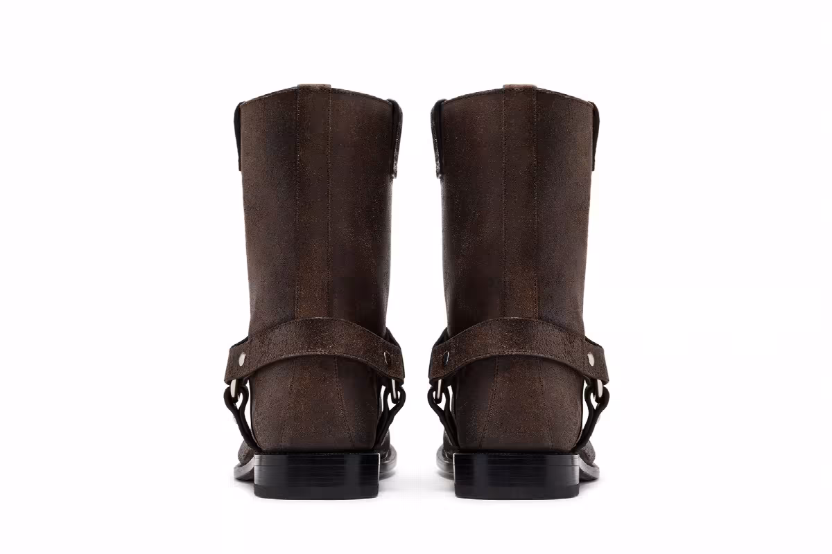Loewe Campo Biker Boot Dark Brown, view 7