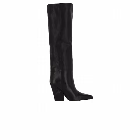 Paris Texas Wmns Jane Leather Knee High Boot 'Black'