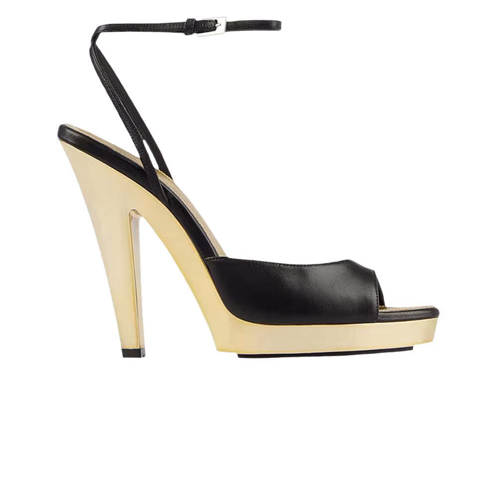 Paris Texas Women's Gala Sandal Black Gold