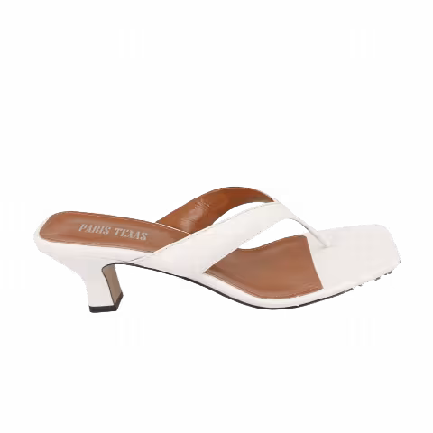 Paris Texas Wmns Portofino Thong Mule 'White'