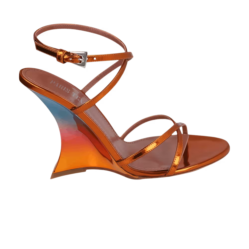Paris Texas Women's Nina Wedge Sandal Orange Sunset