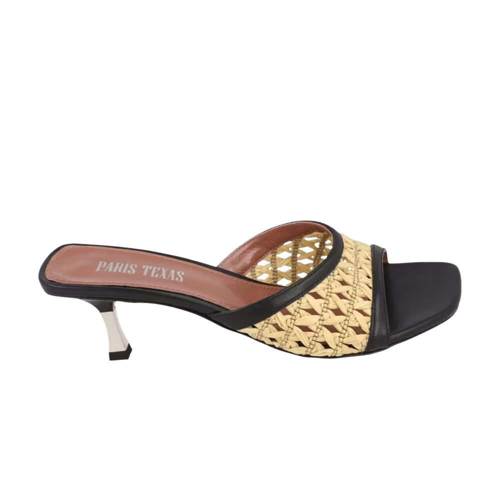 Paris Texas Women's Lorena Mule Natural Black