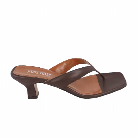 Paris Texas Wmns Portofino Thong Mule 'Brown'