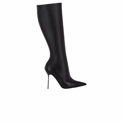 Paris Texas Wmns Lidia Leather Knee High Boot 'Black'