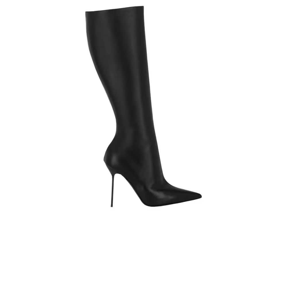 Paris Texas Women's Lidia Leather Knee High Boot Black