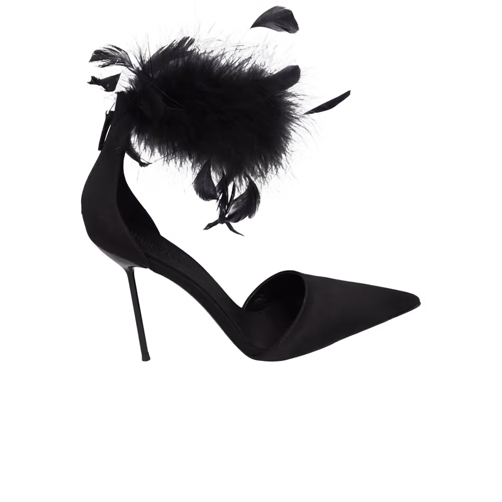 Paris Texas Women's Lidia Feather Pump Black