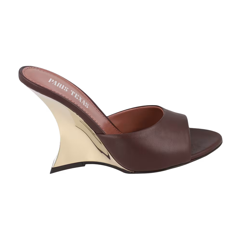 Paris Texas Women's Nina Leather Mule Mocha Gold