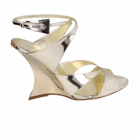Paris Texas Wmns Laila Wedge Sandal 'Gold'