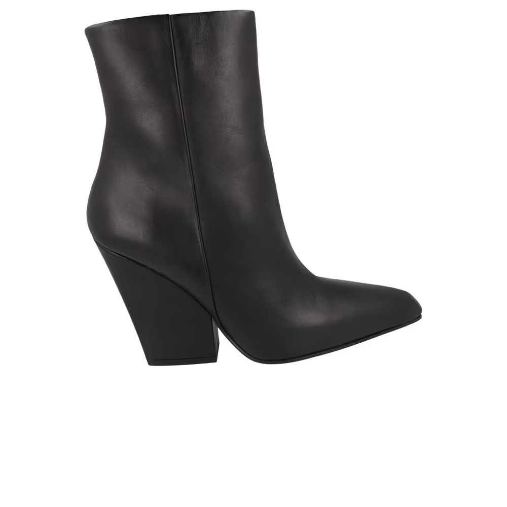 Paris Texas Women's Jane Leather Ankle Bootie Black