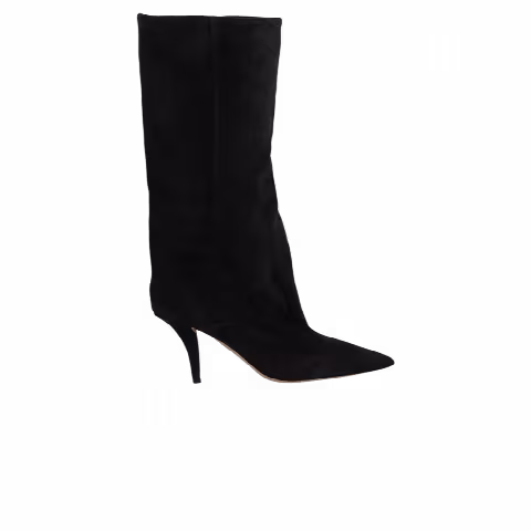 Paris Texas Wmns Ines Suede MidCalf Boot 'Off Black'