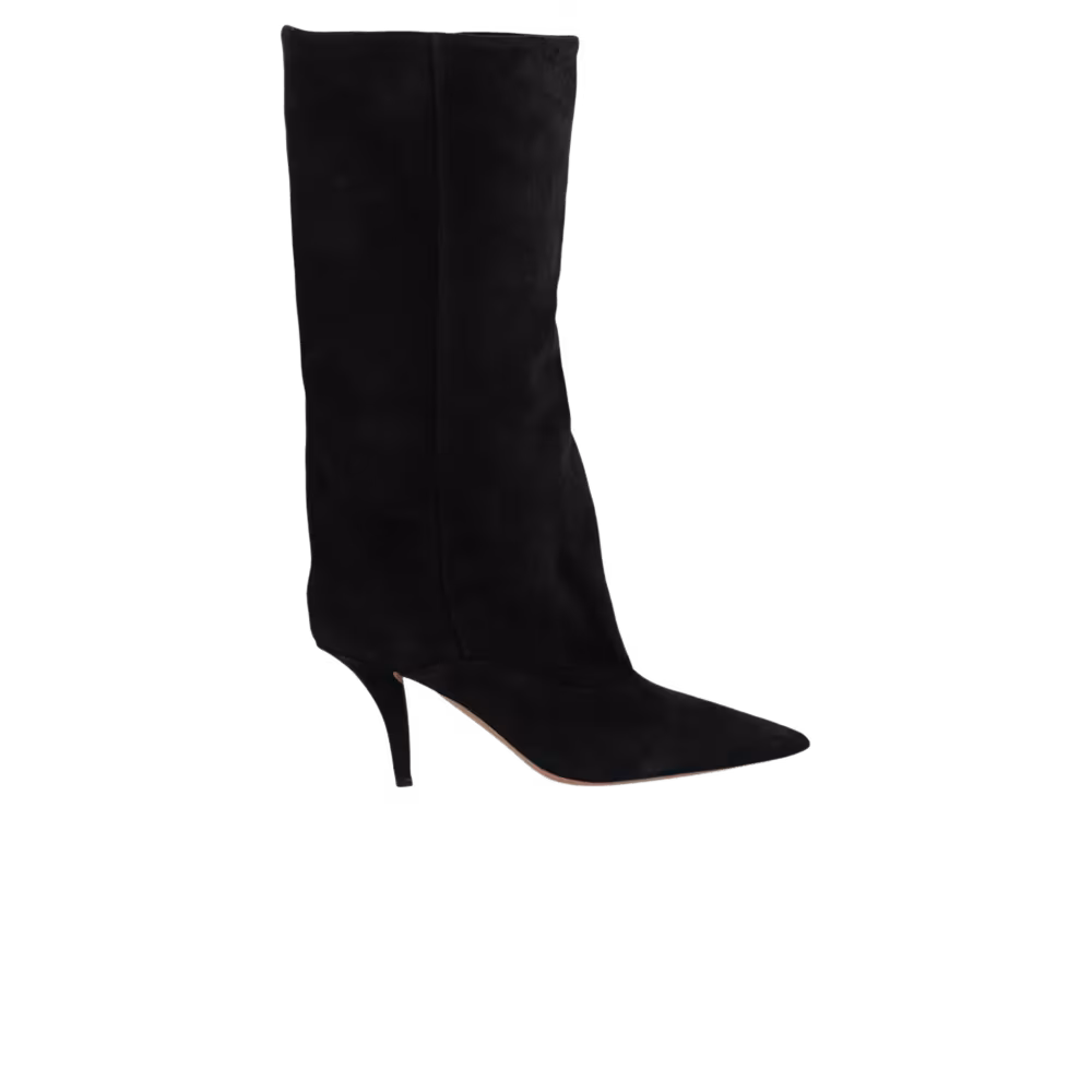 Paris Texas Women's Ines Suede MidCalf Boot Off Black