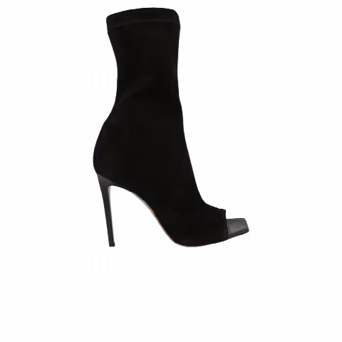 Paris Texas Wmns Amanda Suede Bootie 'Off Black'