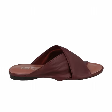 Paris Texas Wmns Maria Flat Sandal 'Maroon'