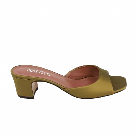 Paris Texas Wmns Lara Satin Mule 'Oil'
