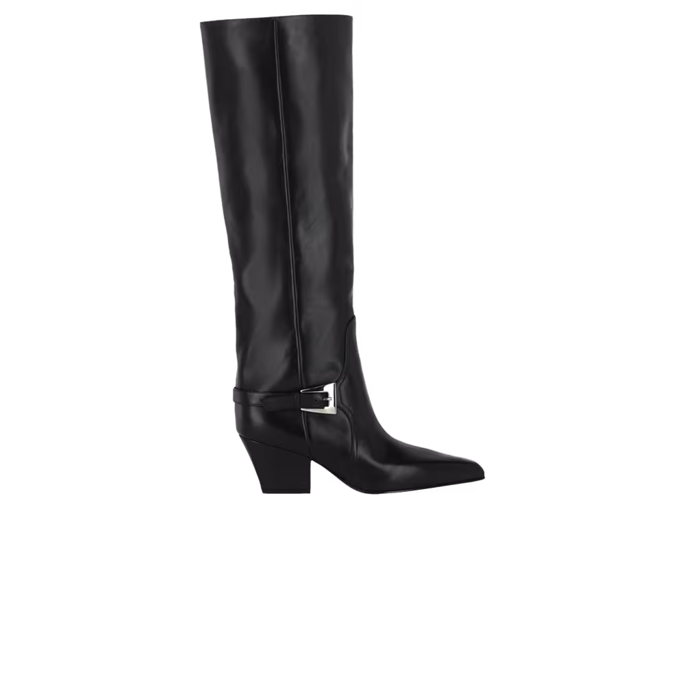Paris Texas Women's Jane Buckle Knee High Boot Black