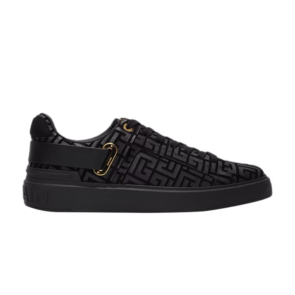 Balmain B-Court Embossed Monogram - Black