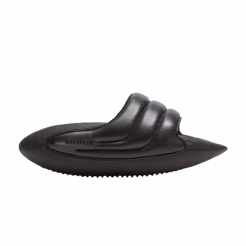 Balmain B-IT Quilted Leather Mules 'Black'