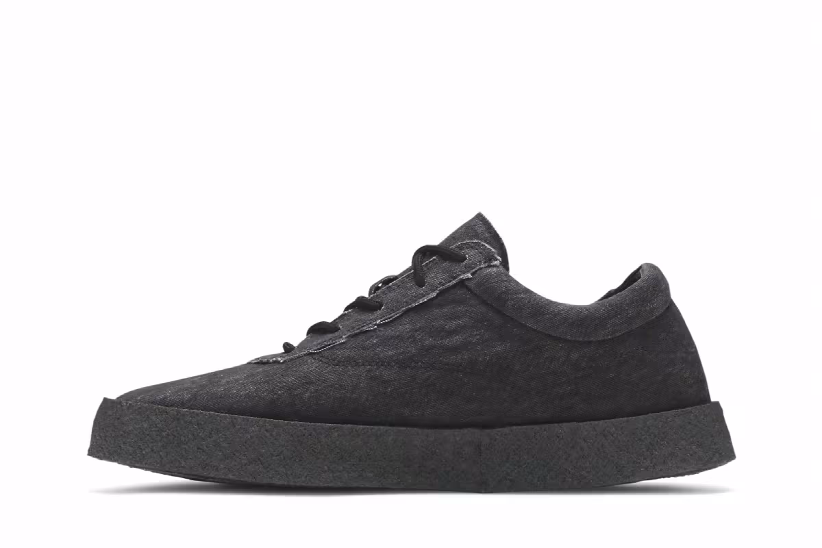 Yeezy Season 6 Washed Canvas Crepe Sneaker Graphite, view 4