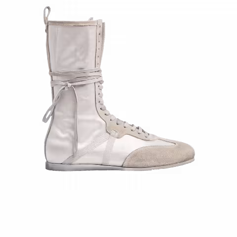 Ann Demeulemeester Wmns Fides Soft High-Top Boxing Sneaker 'Worn-Effect - White'