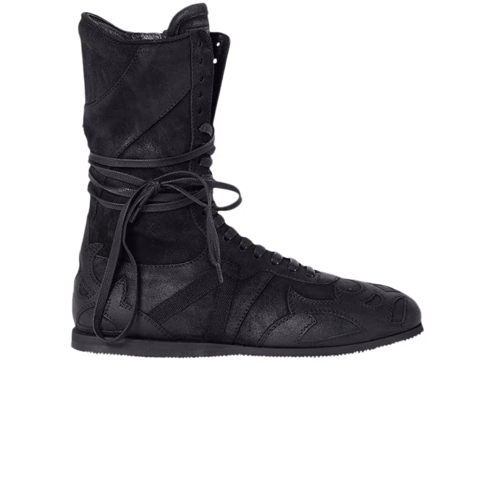 Ann Demeulemeester Palne Soft High-Top Boxing Sneaker Black
