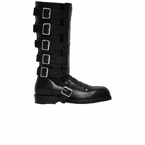 Ann Demeulemeester Jace Biker Belted Boot 'Black'