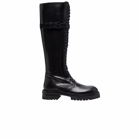 Ann Demeulemeester Wmns Knee-High Lace-Up Boot 'Black'