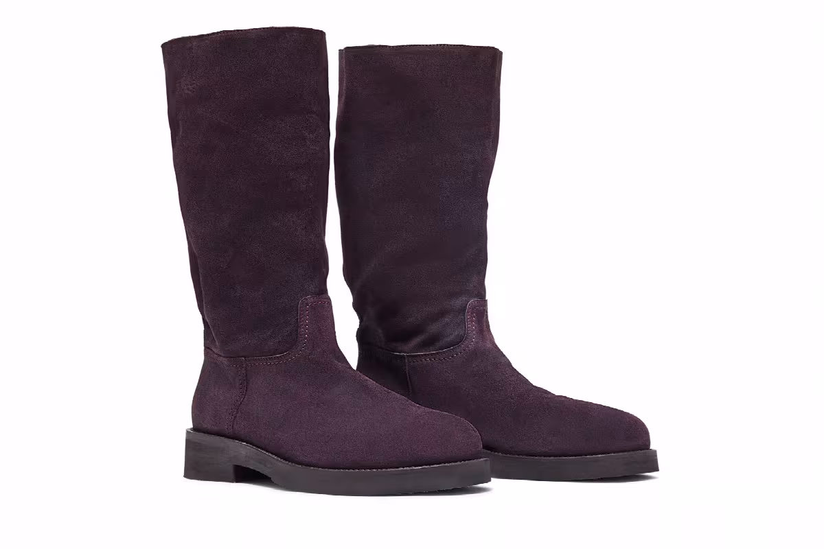 Ann Demeulemeester Women's Riding Boot Dark Purple, view 9