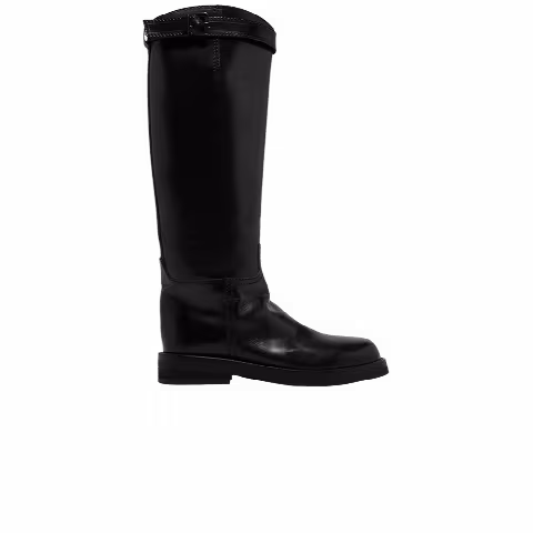 Ann Demeulemeester Wmns Calf Height Belted Riding Boot 'Black'