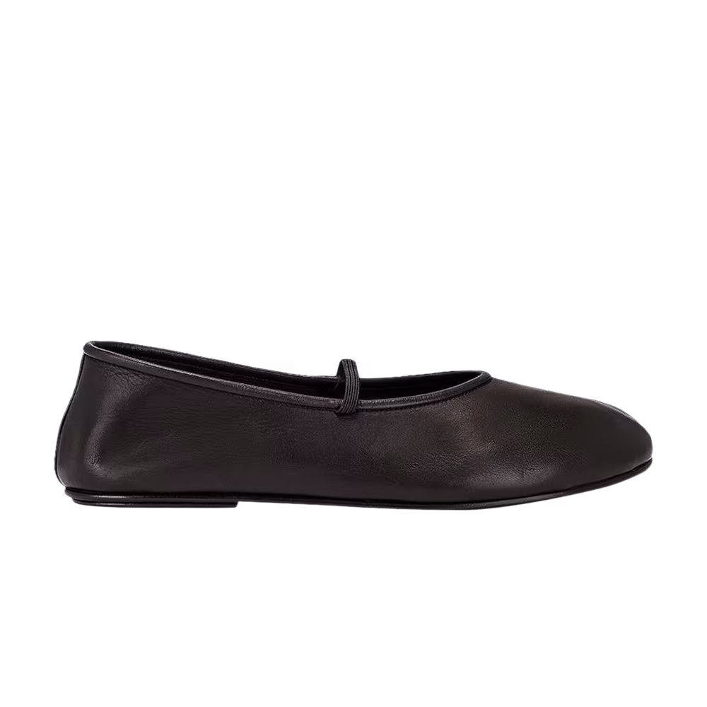 The Row Women's Elastic Ballet Flat Black