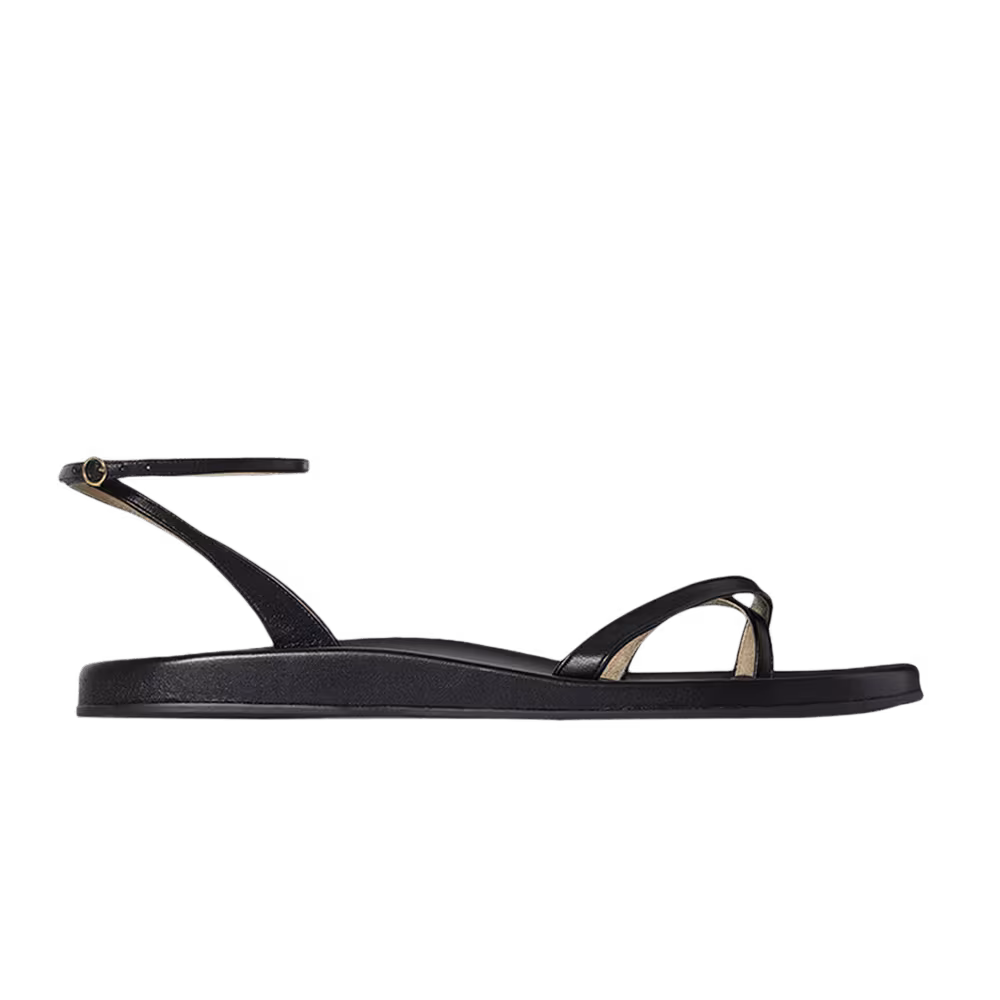 The Row Women's Hugh Ankle Strap Sandal Black