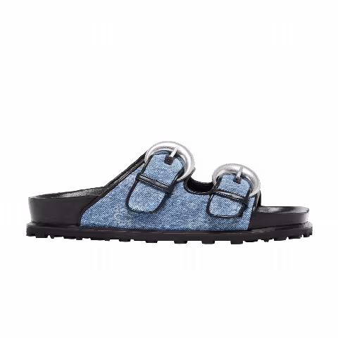Marine Serre Wmns Regenerated Sandal 'Denim Monogram'