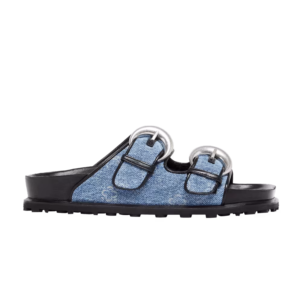 Marine Serre Women's Regenerated Sandal Denim Monogram