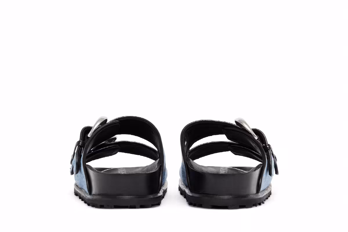 Marine Serre Women's Regenerated Sandal Denim Monogram, view 7