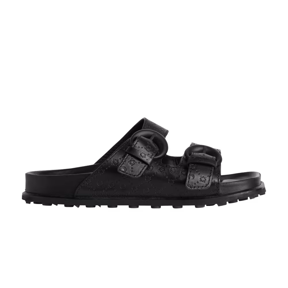 Marine Serre Ground Sandal Black Embossed