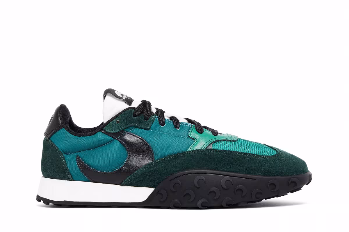 Marine Serre Moonwalk Sneaker Green, view 2
