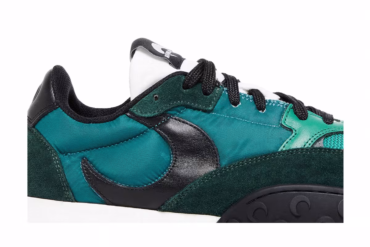 Marine Serre Moonwalk Sneaker Green, view 3