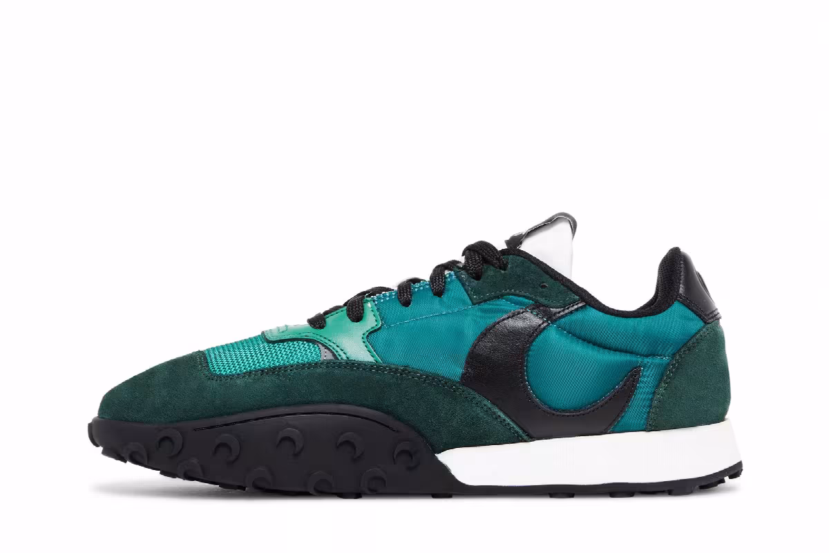 Marine Serre Moonwalk Sneaker Green, view 4
