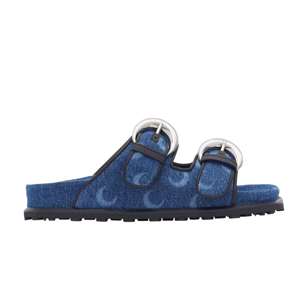 Marine Serre Women's Deadstock Denim Ground Sandal Blue Denim