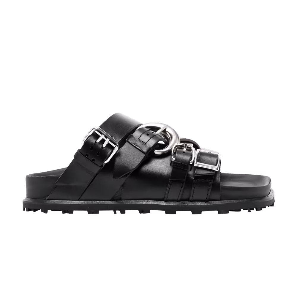 Marine Serre Women's Vegetable Tanned MS Strap Sandal Black