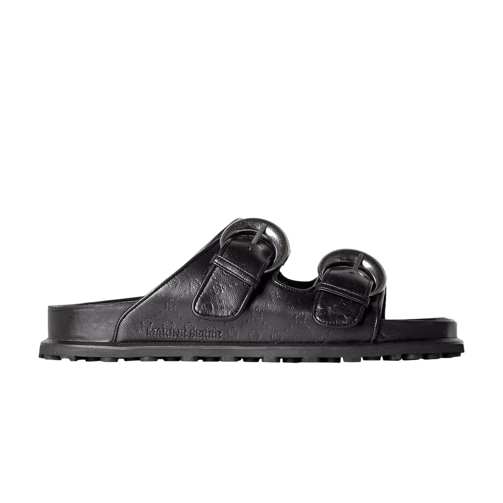 Marine Serre Ground Sandal Black Embossed