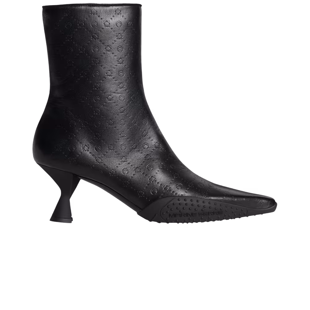 Marine Serre Women's Ankle Boot Black Embossed