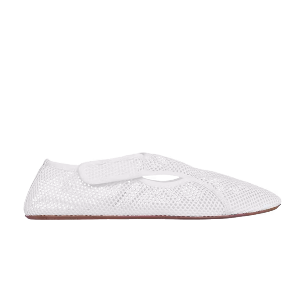 Alaïa Women's Fishnet Slipper Optic White