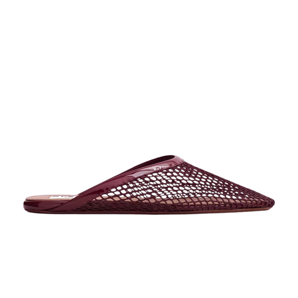 Alaïa Women's Fishnet Mule Maroon