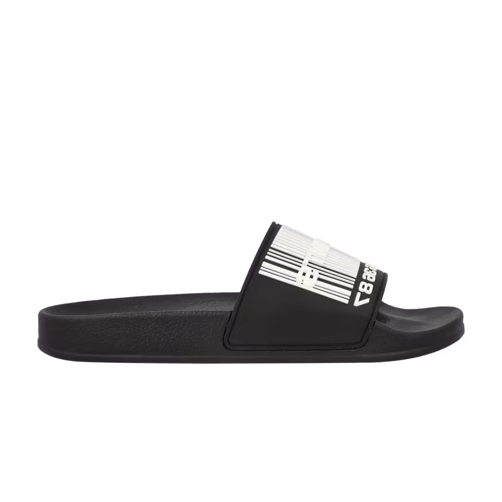 Vetements Logo Pool Slider Barcode - Black White