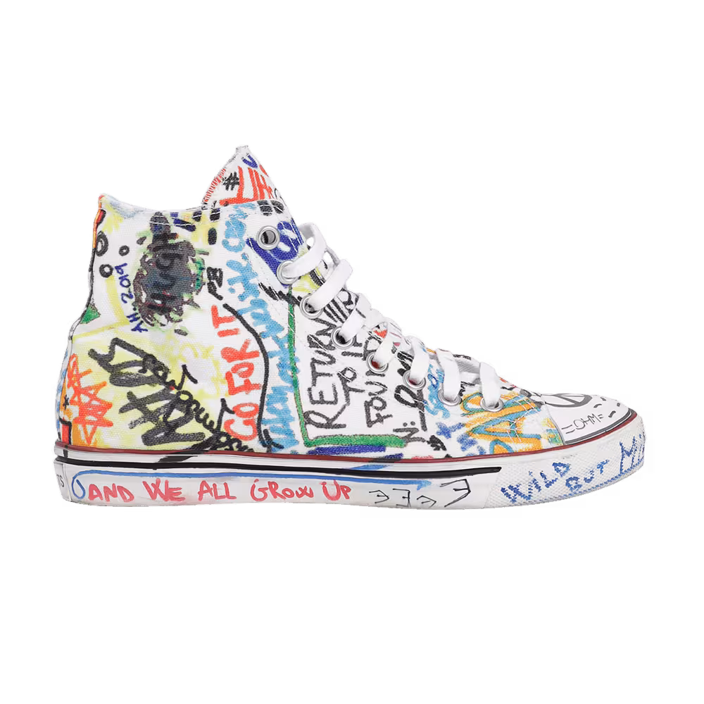 Vetements Graffiti Hi Top White